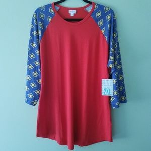 LuLaRoe | BNWT Randy Shirt 2XL  🦄❤💙💛🦄